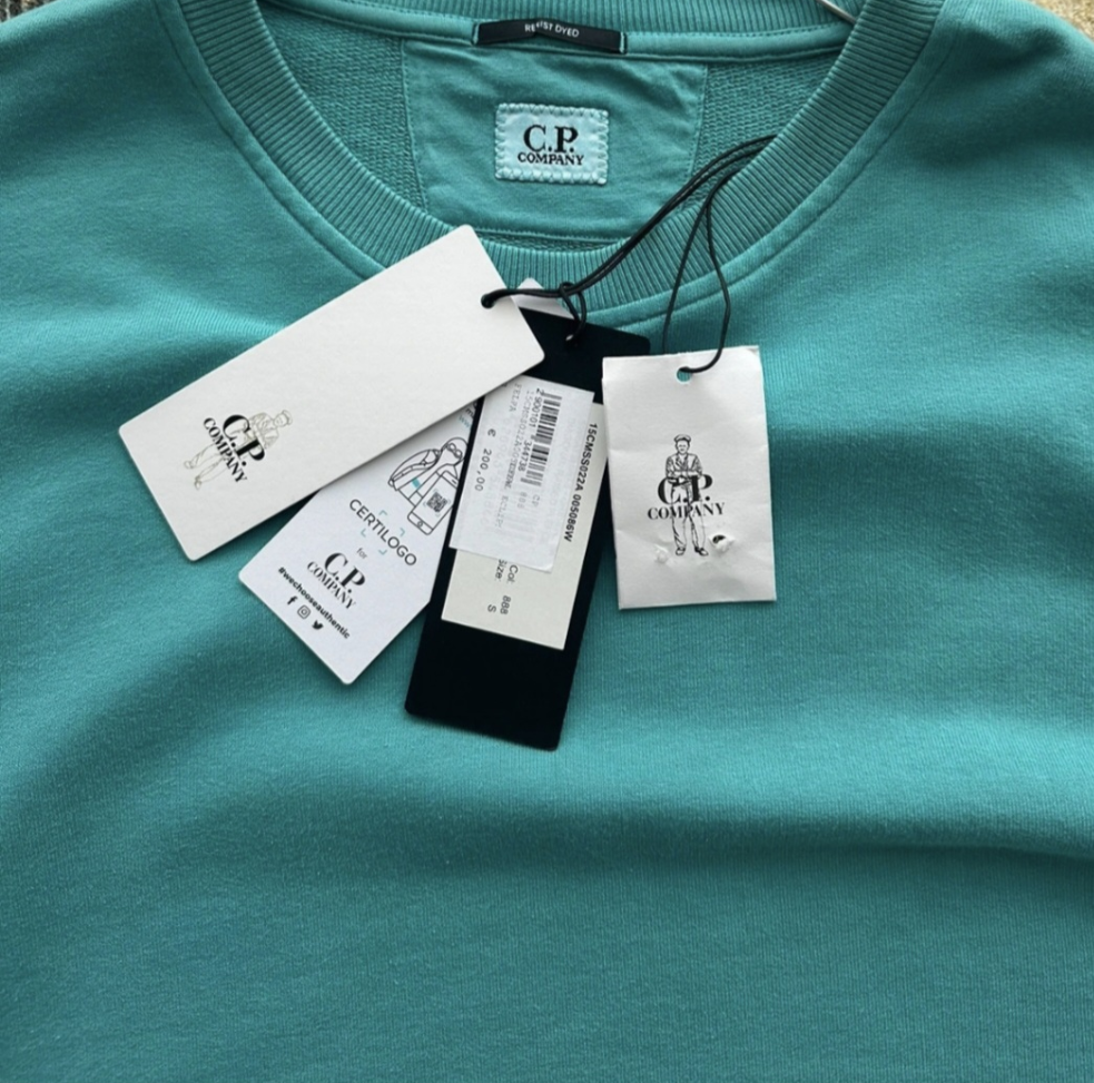 Sweatshirt / pull c.p company bleu turquoise