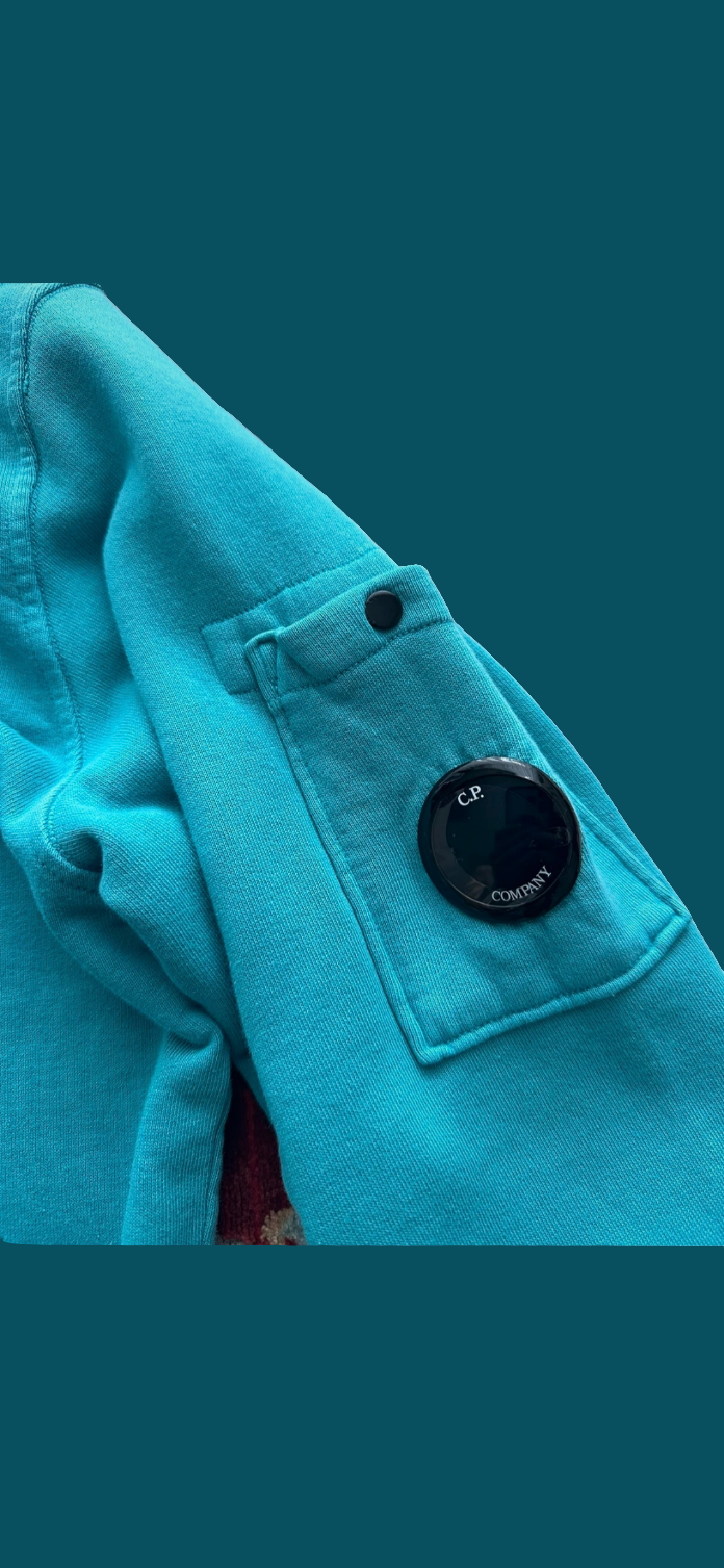 Sweatshirt / pull c.p company bleu turquoise